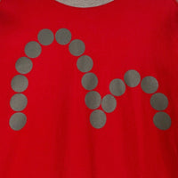 EVISU エヴィス カモメプリント ロングスリーブTシャツ フリーダムスリーブ レッド グレー Size 40 福生店