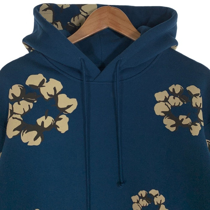 DENIM TEARS デニムティアーズ 24AW CPFM カクタスプラントフリーマーケット Wreath Hoodie リース プリント プルオーバースウェットパーカー ネイビー Size L 福生店