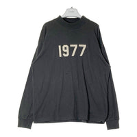 ESSENTIALS エッセンシャルズ 1977 プリントロングTシャツ グレー sizeM※フロントシミあり 瑞穂店
