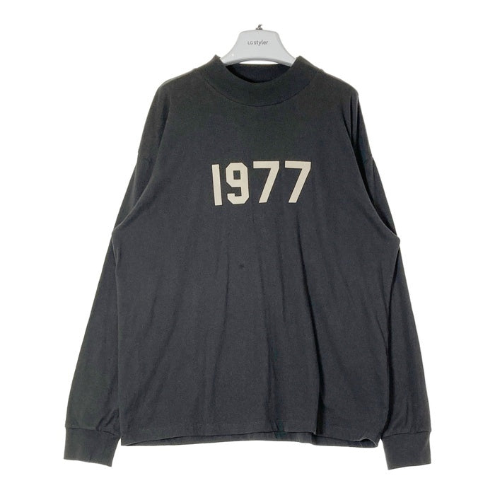 ESSENTIALS エッセンシャルズ 1977 プリントロングTシャツ グレー sizeM※フロントシミあり 瑞穂店