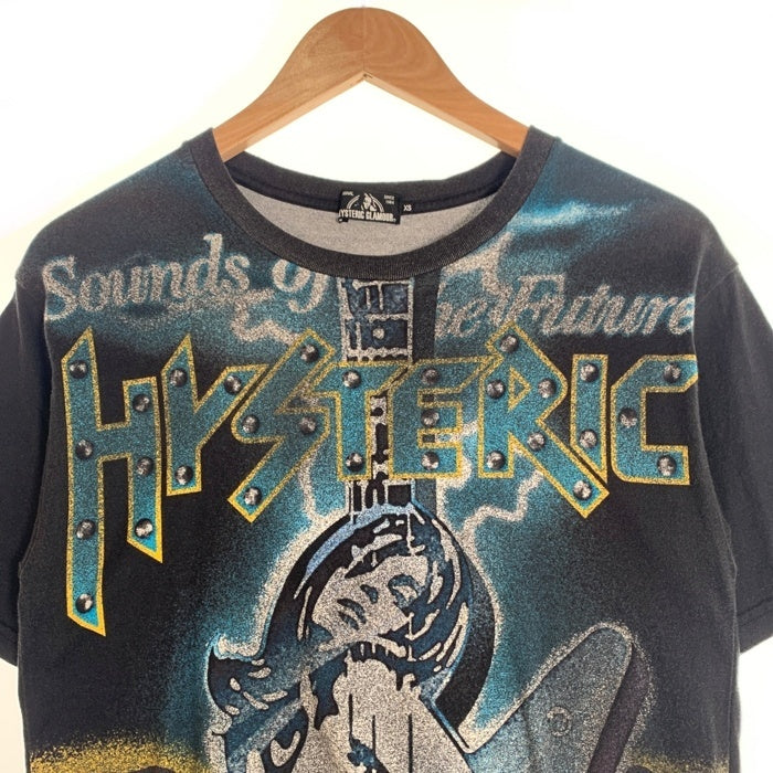 HYSTERIC GLAMOUR ヒステリックグラマー 17SS LIGHTNING T-Shirt ライトニング 半袖 Tシャツ ブラック マルチ 02172CT31 Size XS 福生店