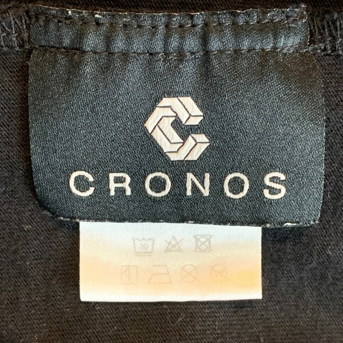 CRONOS クロノス フロント サイドプリント Tシャツ ブラック CR