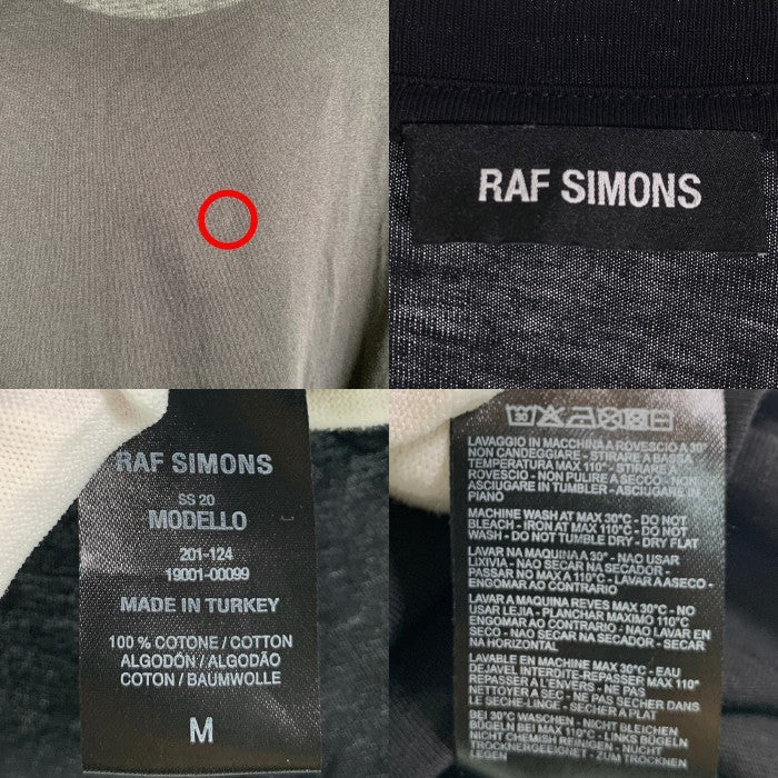 RAF SIMONS ラフシモンズ 20SS Smiley T-shirt スマイリー プリントTシャツ ブラック 201-124 19001-00099 Size M 福生店