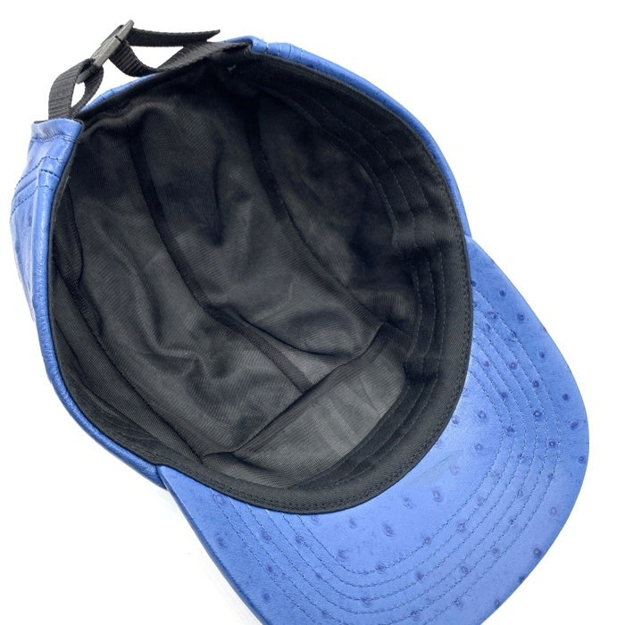 SUPREME シュプリーム 26SS Ostrich Embossed Leather GORE-TEX Camp Cap オーストリッチエンボスレザー キャンプキャップ ブルー 福生店