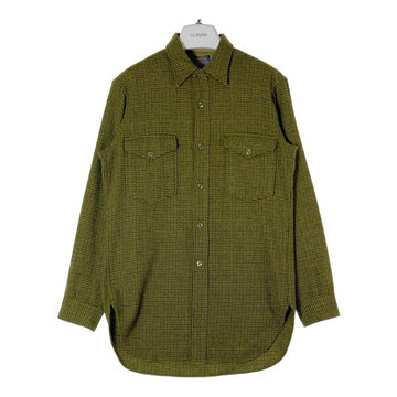 PENDLETON ペンドルトン 60's USA製 ウールシャツ 両ポケット 千鳥柄 グリーン size15 瑞穂店