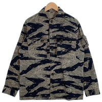 U.S.ARMY 米軍 レプリカ シルバータイガーストライプ カモフラージュ ミリタリーシャツ Size US-L 福生店