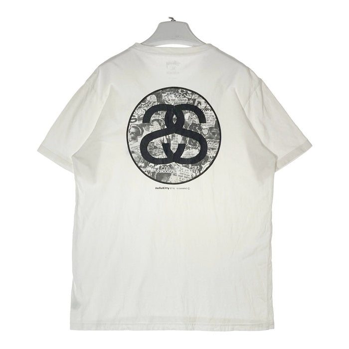 Stussy ステューシー 30周年記念 ハローキティ シャネルロゴ Tシャツ ホワイト sizeXL 瑞穂店