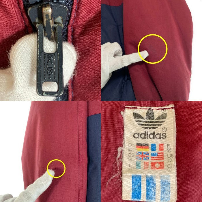 80's-90's adidas アディダス パファージャケット 中綿 ボルドー フィンランド製 Size L相当 福生店