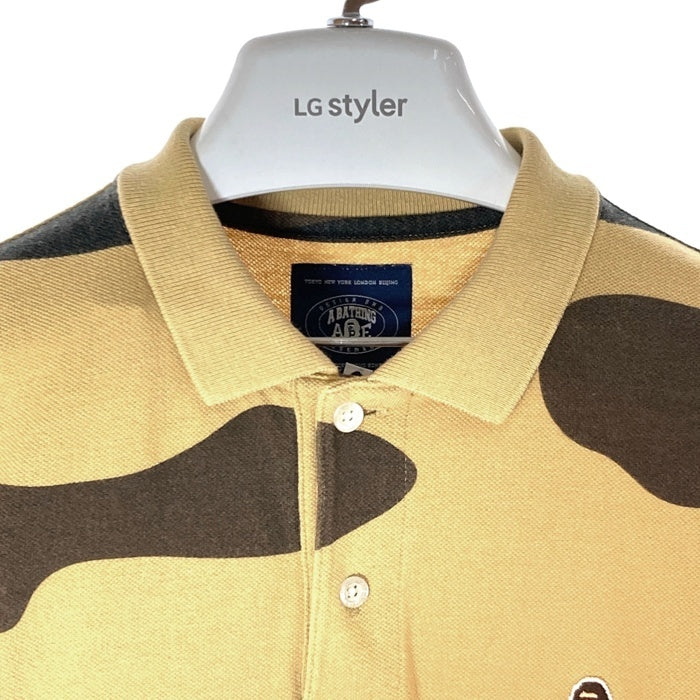 A BATHING APE アベイシングエイプ ビッグフェイスカモ ポロシャツ カーキ sizeS 瑞穂店
