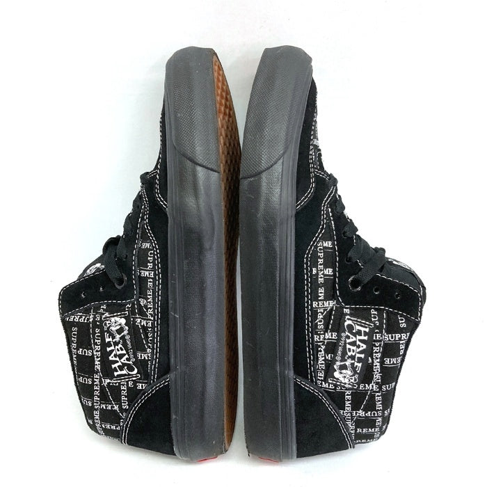 Supreme×VANS シュプリーム×バンズ VN0A3QPH2YW HALF CAB PRO ハーフキャブプロ スウェード切り替え ロゴ総柄 ブラック size25.5cm 瑞穂店