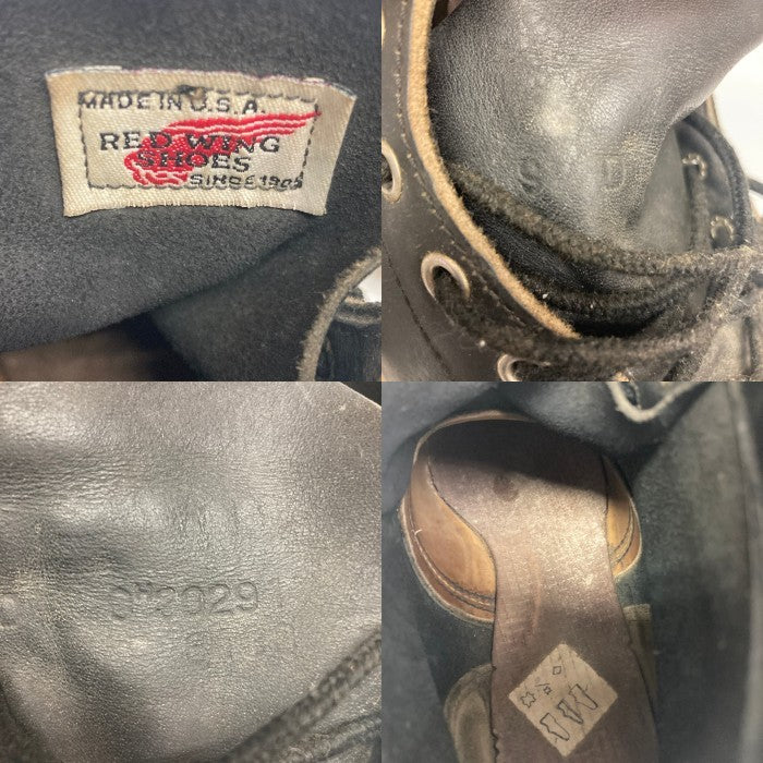 RED WING レッドウィング 8130 刺繍羽タグ USA製 アイリッシュセッター ブーツ ブラック size9D 瑞穂店