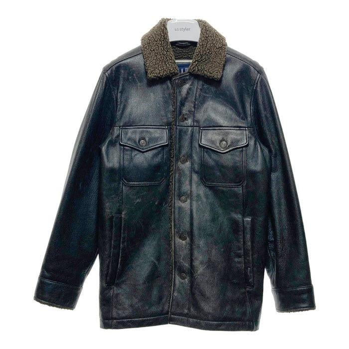 GAP ギャップ カウレザー 裏ボア コート ブラック sizeXS 瑞穂店