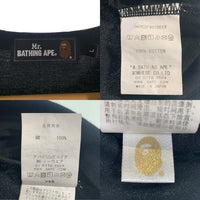 Mr.BATHING APE ミスターベイシングエイプ プリントTシャツ ブラック 007CSF801001X Size L 福生店