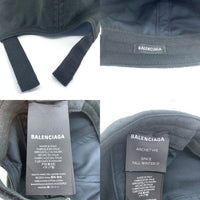 BALENCIAGA バレンシアガ ベースボールキャップ ロゴ刺繡 ブラック Size L (59cm) 福生店