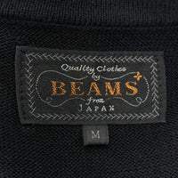 BEAMS+ ビームスプラス レーヨン コットン ストライプ ポロシャツ 長袖 ブラック Size M 福生店