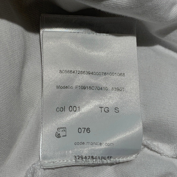MONCLER モンクレール MAGLIA T-SHIRT ロゴプリント Tシャツ ホワイト F10918C70410 8390T Size S 福生店