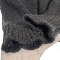 noyoco ノヨコ メリノウール ブロックチェック ニットセーター チャコールグレー Size S 福生店
