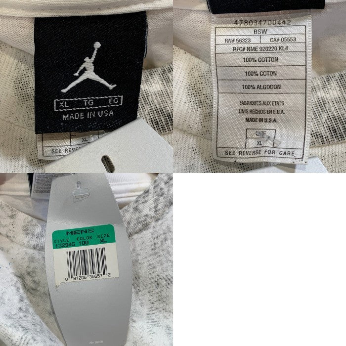 90's NIKE ナイキ JORDAN BRAND ジョーダンブランド エアジョーダン オーバープリント Tシャツ ホワイト USA製 デッドストック Size XL 福生店