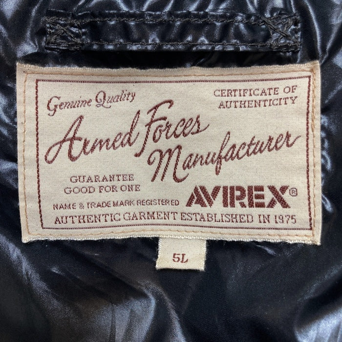 AVIREX アヴィレックス 6122074 中綿ジャケット ブラック size5L 瑞穂店