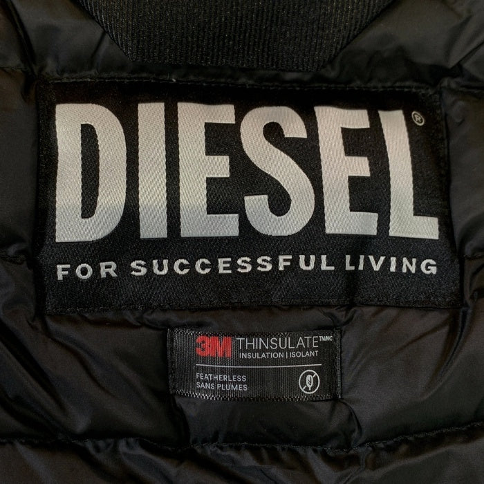 DIESEL ディーゼル W-HAWK-NW ジップアップ 中綿ジャケット ライダース ブラック A06422 0BHAZ Size S 福生店