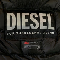 DIESEL ディーゼル W-HAWK-NW ジップアップ 中綿ジャケット ライダース ブラック A06422 0BHAZ Size S 福生店