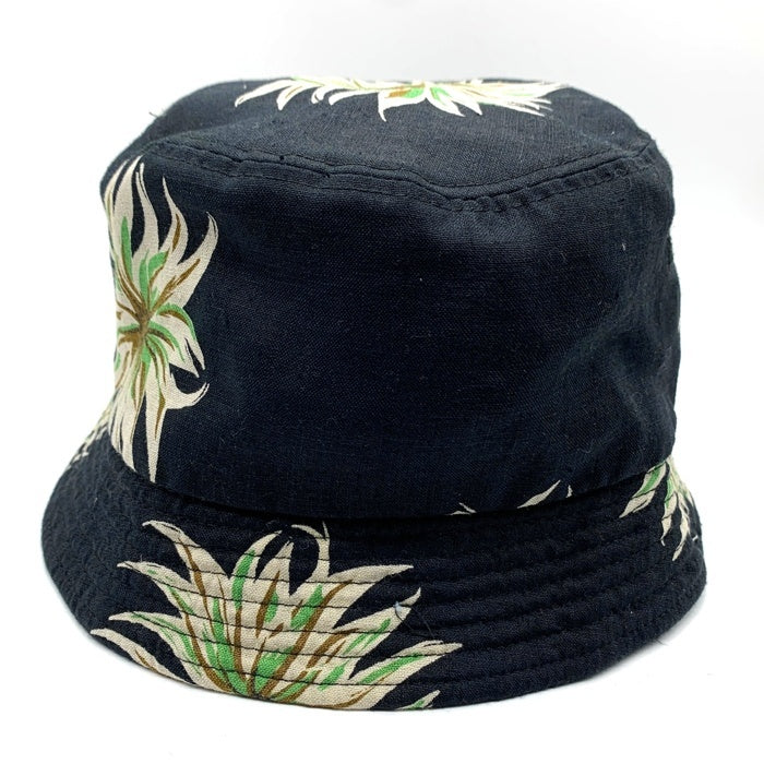 CALEE キャリー 21SS flower pattern linen bucket hat フラワーパターン リネン バケットハット ブラック 福生店