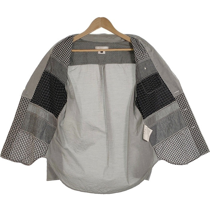 GANRYU ガンリュウ 14SS 3B テーラード シャツジャケット チェック ドット シャンブレー グレー EM-B005 AD2013 Size S 福生店