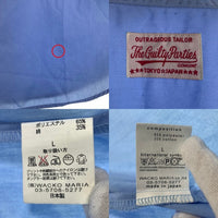 WACKOMARIA ワコマリア WORK SHIRT GP SOUL REBEL 半袖 ワークシャツ チェーンステッチ ライトブルー Size L 福生店