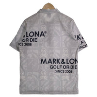 MARK&LONA マークアンドロナ FLOG Collar Polo ポロシャツ ライトグレー スナップボタン MLM-4A-AP04 ゴルフ Size 48 福生店