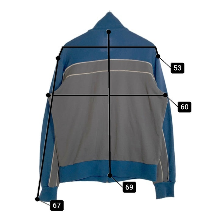 80's NIKE ナイキ トラックジャケット ジャージ素材 ブルー グレー 紺タグ Size XL 福生店