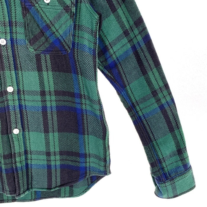FIVE BROTHER ファイブブラザー チェック フランネルシャツ グリーン ネイビー Size M 福生店