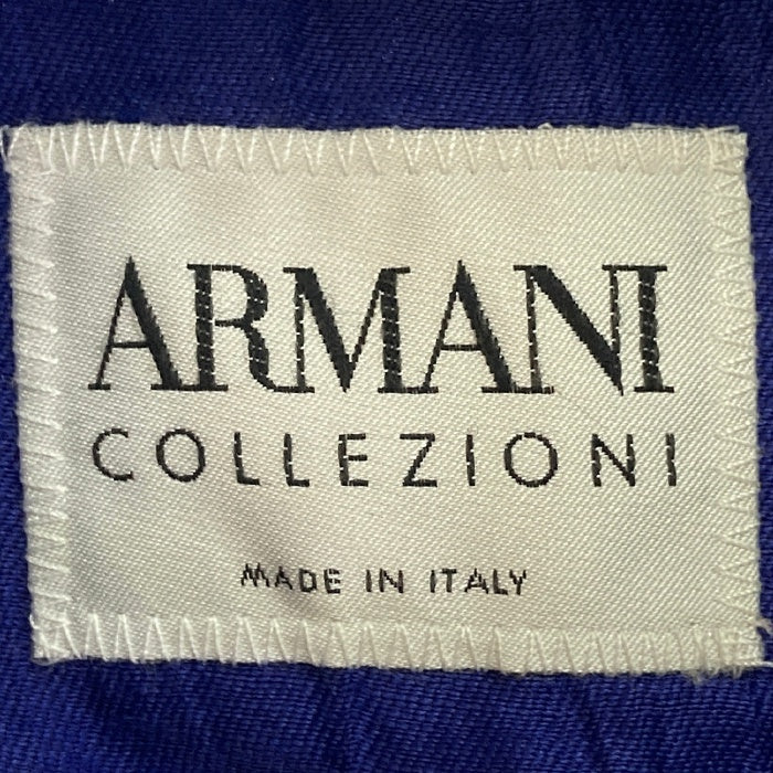 ARMANI COLLEZIONI アルマーニコレツォーニ リネン混 麻 テーラードジャケット ブルー size50 瑞穂店