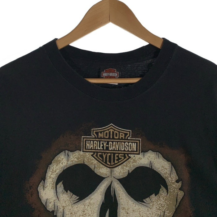 HARLEY-DAVIDSON ハーレーダビッドソン 110th Anniversary スカル エンブレム プリントTシャツ ブラック Size 2XL 福生店
