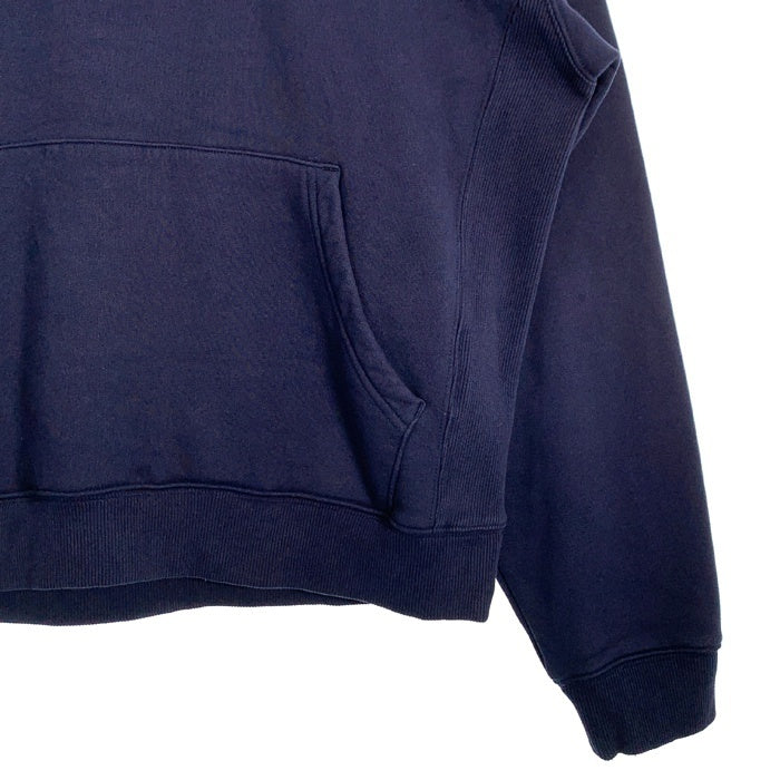 KITH キス プルオーバースウェットパーカー ワンポイント刺繡ロゴ ネイビー Size M 福生店