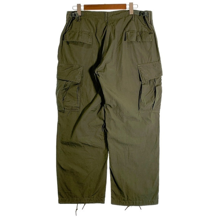 60’s  U.S.ARMY 米軍 ジャングルファティーグ ミリタリーカーゴパンツ リップストップ オリーブ 8405-935-3310 Size L-S 福生店