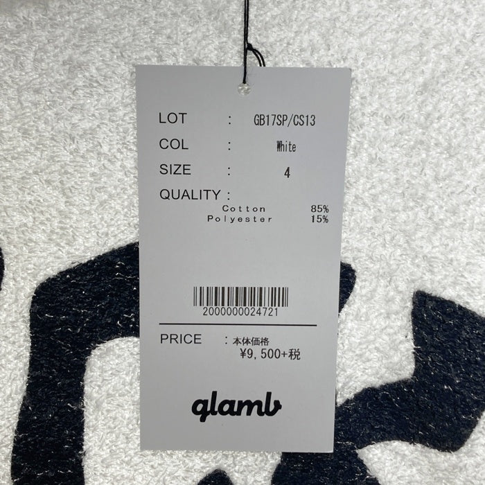glamb グラム ROCK CS プリント パイル地 Tシャツ ホワイト GB17SP/CS13 Size 4 瑞穂店