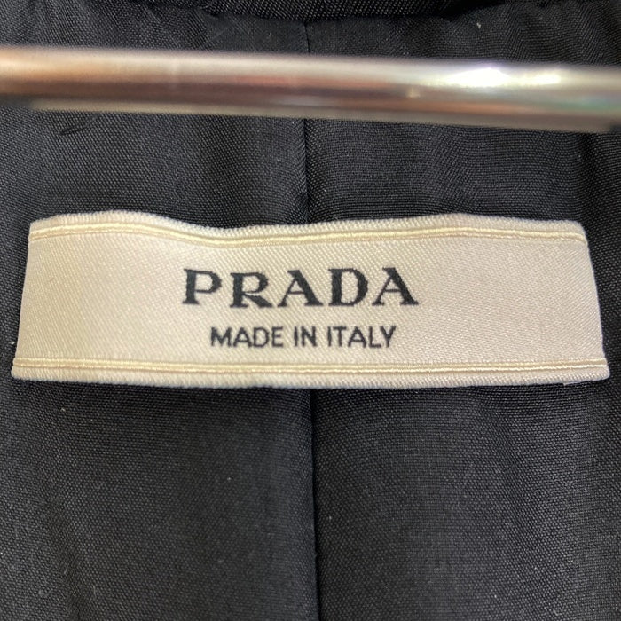 PRADA プラダ 24V3770 ナイロン フーデッド ジップアップジャケット 中綿 ブラック SizeXL 瑞穂店