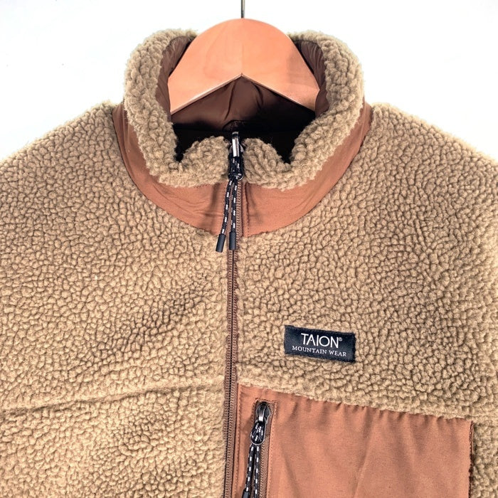 TAION タイオン リバーシブル ジップアップ ボア ジャケット ベージュ Size M 福生店