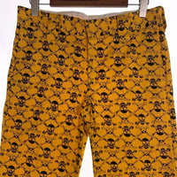 LIFE`S A BEACH ライフズアビーチ 復刻 スカルボーンプリント ワークパンツ イエロー Size L 福生店