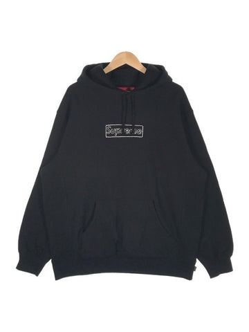 SUPREME シュプリーム 21SS KAWS Chalk Logo Hooded Sweatshirts カウズ チョークロゴ スウェット パーカー ブラック Size L 福生店