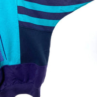 adidas アディダス 万国旗タグ ストライプ切替 スウェットトレーナー パープルｘターコイズ size- 瑞穂店