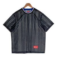 SUPREME シュプリーム 22SS Perforated Stripe Warm Up Top パーフォレーテッド ストライプ ウォームアップ トップ 半袖 ゲームシャツ ブラック Size M 福生店