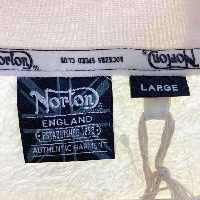 Norton ノートン フェイクスウェード ジップアップパーカー 裏ボア 243N1311A ホワイト Size L 瑞穂店