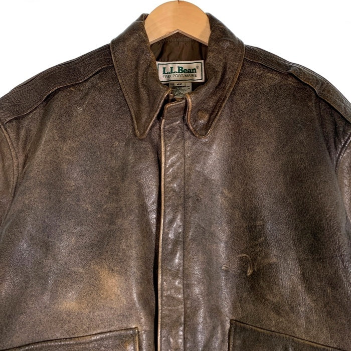 L.L Bean エルエルビーン A-2 レザージャケット ブラウン 72824-71341 Size 42 福生店