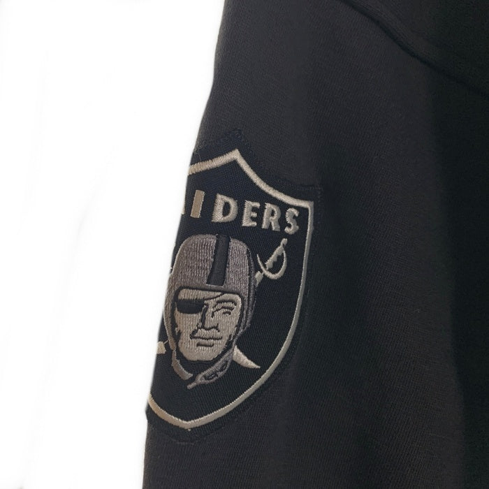 90's majestic マジェスティック RAIDERS レイダース NFL クルーネック スウェット ブラック EA98HD Size XL 福生店