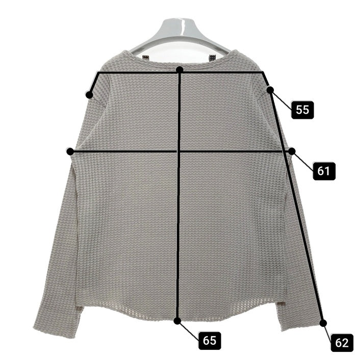 RADIALL ラディアル ビッグワッフル ボートネックロングスリーブTシャツ グレー Size M 瑞穂店