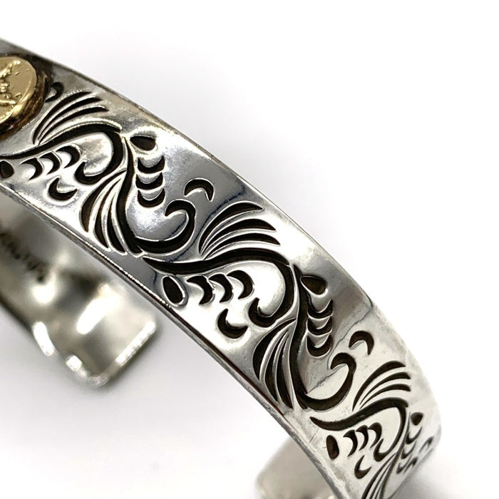 FIRST ARROWS ファーストアローズ 12mm K18メタル 唐草 シルバーバングル SILVER 福生店