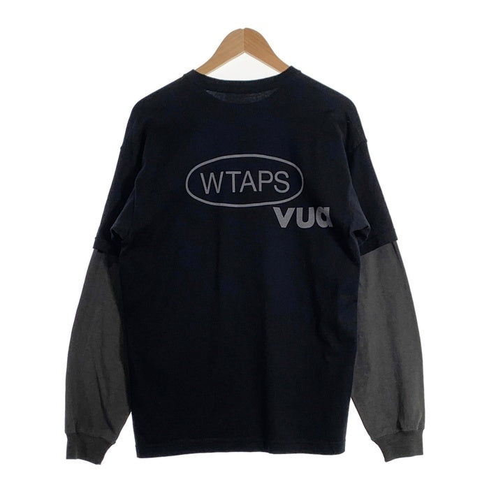 WTAPS ダブルタップス 26SS SLDR / LS / COTTON レイヤード 長袖 Tシャツ ブラック チャコール 261ATDT-CSM12 Size 02 福生店