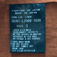 ARTS&SCIENCE アーツアンドサイエンス リネン ブラウス シャツ ブラウン 長袖 0241-L2089-1030 Size 1 瑞穂店