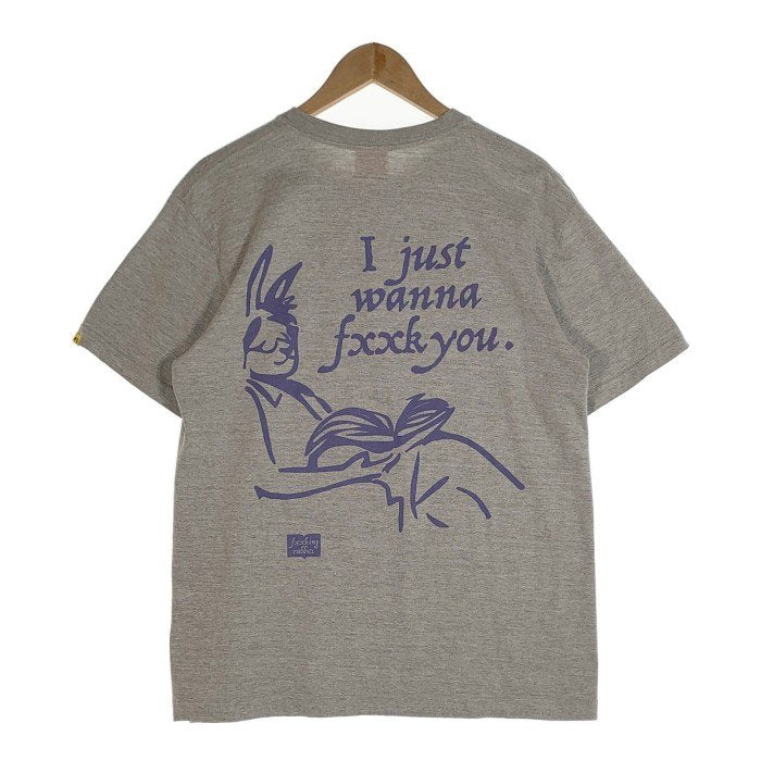 FR2 エフアールツー fxxking rabbits プリントTシャツ グレー Size M 福生店